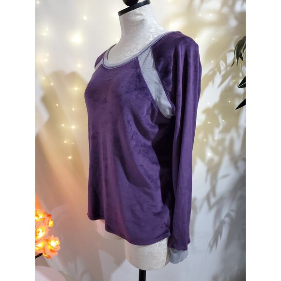 Cuddl Duds Ultra Plush Velvet Fleece Purple Pullover Womens Size PS Sleep Shirt - Picture 2 of 9